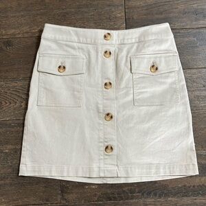 Loft Cargo Button Down Short Skirt
